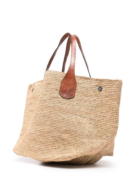 Laza II beige raffia bag IBELIV | LAZA IITEA